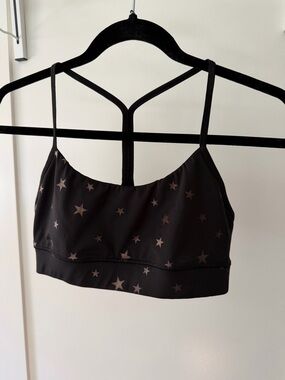 CHRLDR Black Star-Print Sports bra